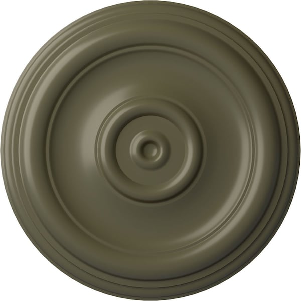 Ekena Millwork Traditional Ceiling Medallion (Fits Canopies up to 2 3/4"), Hand-Painted Painted Turtle, 12"OD x 1"P CM12TRPTF - main